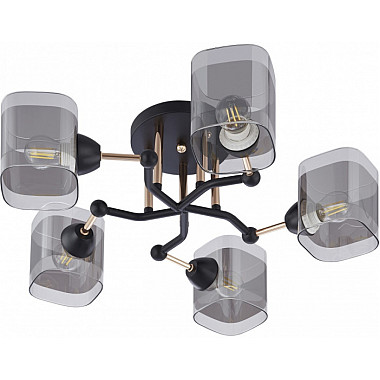 Потолочная люстра AMALFI 324308/5 BK+FG