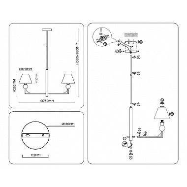 Потолочная люстра High Light LH75159