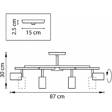 Потолочная люстра Rullo LR718368