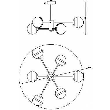 Потолочная люстра Sonder FR5204PL-06BS