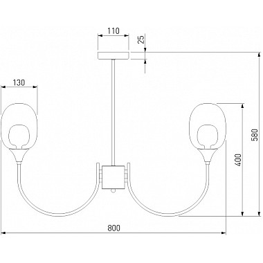 Потолочная люстра Spritz 70217/8 латунь Smart