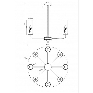 Подвесная люстра Moderli Metric V10021-8P