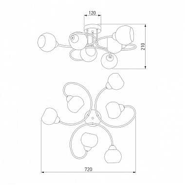 Потолочная люстра Tulia 30136/6 белый