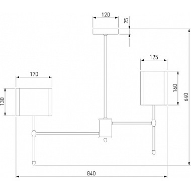 Потолочная люстра Notturno 60162/8 латунь Smart