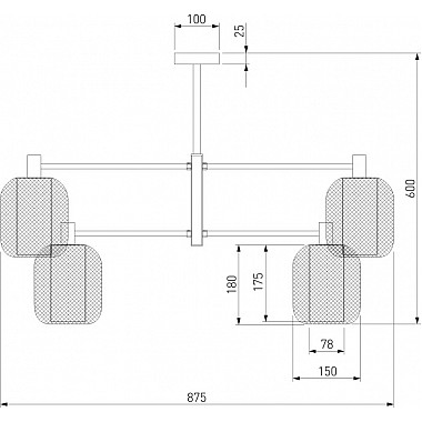 Потолочная люстра Voile 30192/8 золото