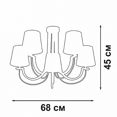Потолочная люстра V3075-9/5PL