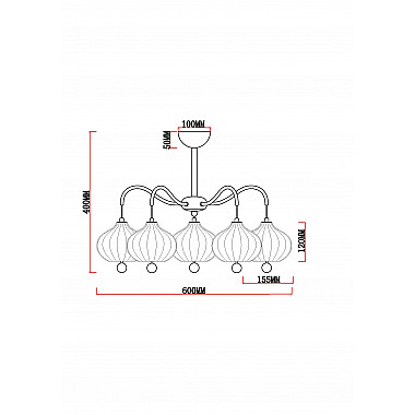Потолочная люстра Katrin MR1811-5C