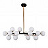 Подвесная люстра Lumina Deco Marsiada LDP 6033-16 BK+GD