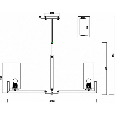 Потолочная люстра Fortano MOD089PL-10BS