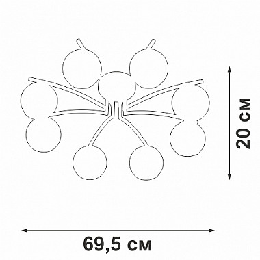 Потолочная люстра V4285-1/8PL