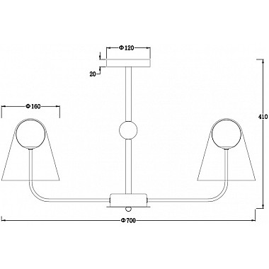 Потолочная люстра Doublety FR5382PL-05BS