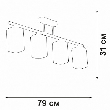 Потолочная люстра V4923-0/4PL