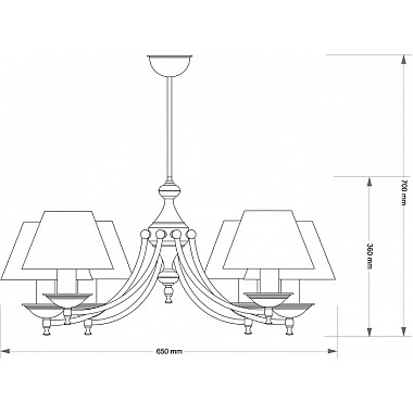 Потолочная люстра San Marino Lampshade SAN-ZW-6(P/A)CR