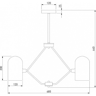 Потолочная люстра Bambola 60157/5 латунь
