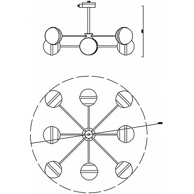 Потолочная люстра Sonder FR5204PL-08BS