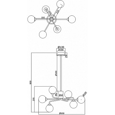Потолочная люстра Alexis FR5120PL-06G