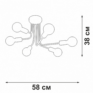 Потолочная люстра V4957-1/6PL