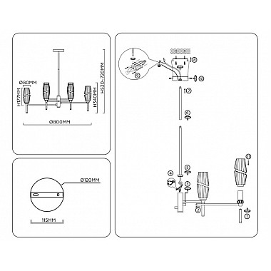 Потолочная люстра High Light LH55202