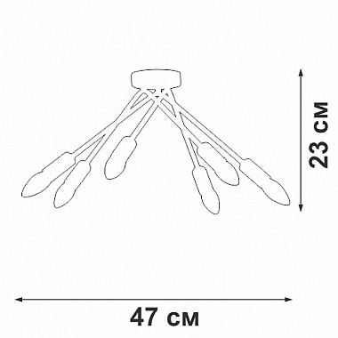 Потолочная люстра V3021-1/6PL