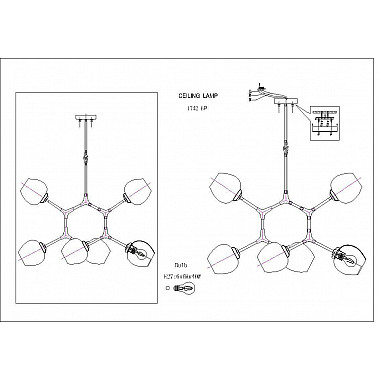 Подвесная люстра Favourite Bolos 1742-6P