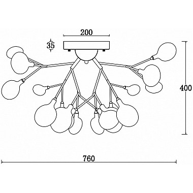 Потолочная люстра Florencia FR5049CL-27W1