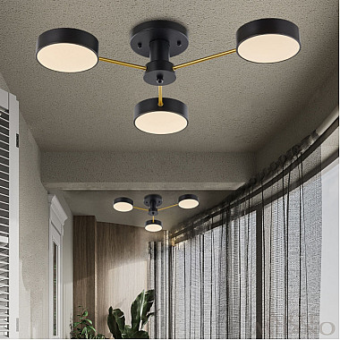 Потолочная люстра Ferrara 252006/3 Bk/Bk