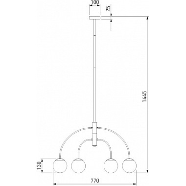 Потолочная люстра Cenacolo 30179/4 черный