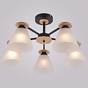 Потолочная люстра 01625-0.3-05 BK+WOOD