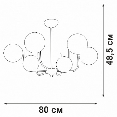 Потолочная люстра V3957-8/6PL