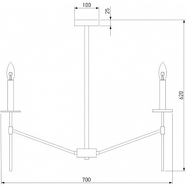 Потолочная люстра Anders 60142/6 латунь Smart