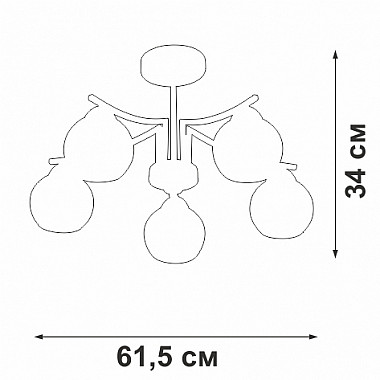 Потолочная люстра V4286-0/5PL