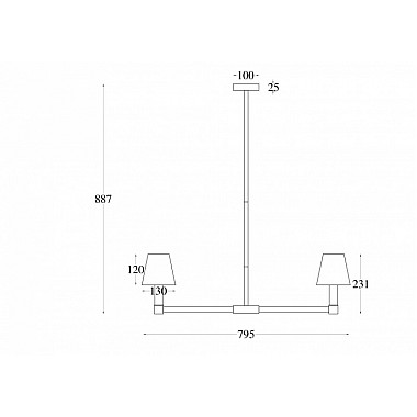Потолочная люстра Tet-a-tet MOD104PL-07B
