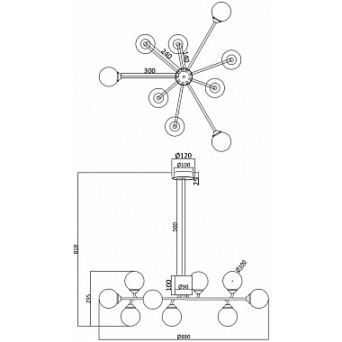 Потолочная люстра Alexis FR5120PL-09G