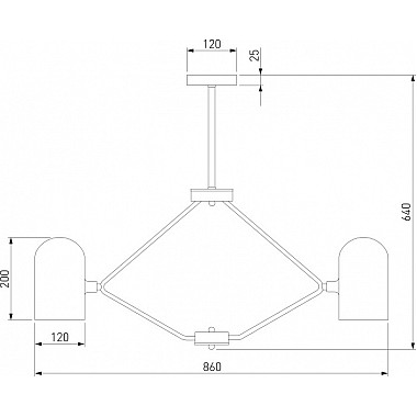 Потолочная люстра Bambola 60157/8 латунь