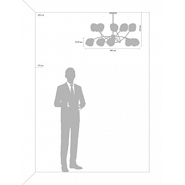 Потолочная люстра Volani FR8017PL-10MG