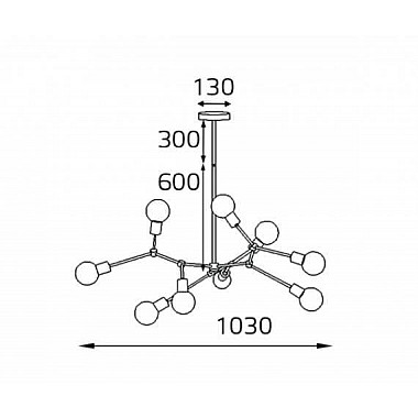 Подвесная люстра Italline Vega SP 6228/9 brass