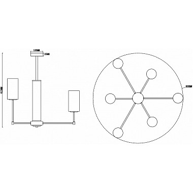 Потолочная люстра Agnes FR5184PL-06BS
