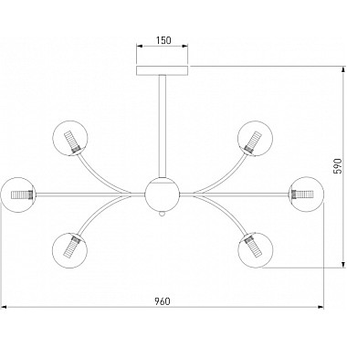 Потолочная люстра Astro 30180 хром