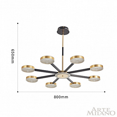 Потолочная люстра 272079/8 BK/GD