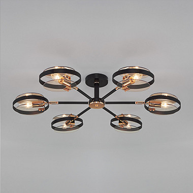 Потолочная люстра Gallo 70121/6 черный Smart