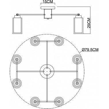 Потолочная люстра Leo A7027PL-8BK