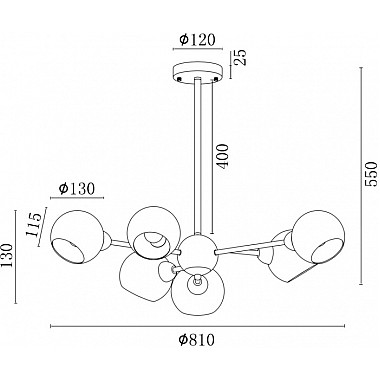 Потолочная люстра Sherry FR5121PL-06G
