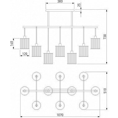 Потолочная люстра Inari 60144/10 золото