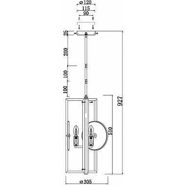 Потолочная люстра Marmo MOD099PL-03G