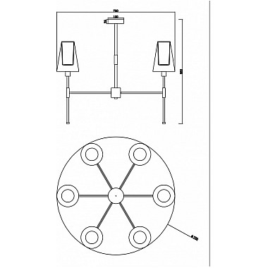 Потолочная люстра Tida FR5196PL-06CH