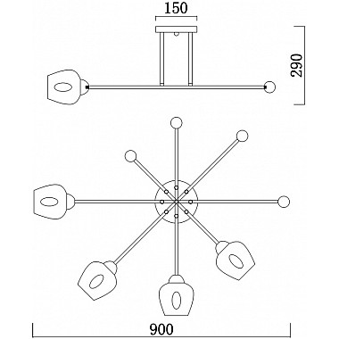 Потолочная люстра Universe 695/4P