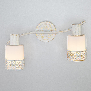 Спот Silvia 20025/2 белый с золотом / хром