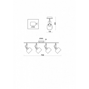 Спот Evette FR5042CW-04B