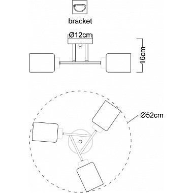 Потолочная люстра Chicago A1547PL-3BK