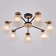 Потолочная люстра 01625-0.3-07 BK+WOOD